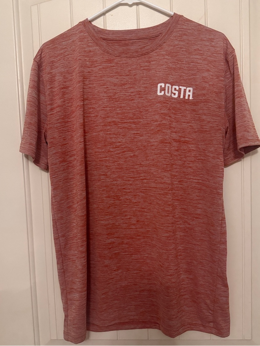 Costa Heathered Brick Red Short Sleeve Tee